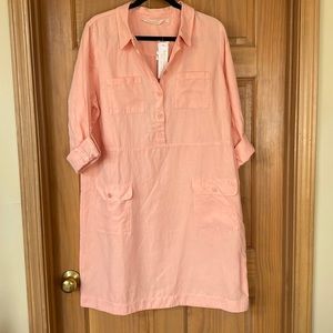 Soft Surroundings peach shift dress